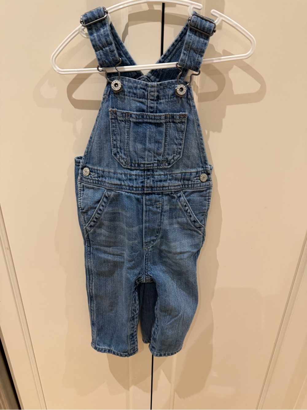 Gap 12-18m Classic Blue Denim Kids Overalls